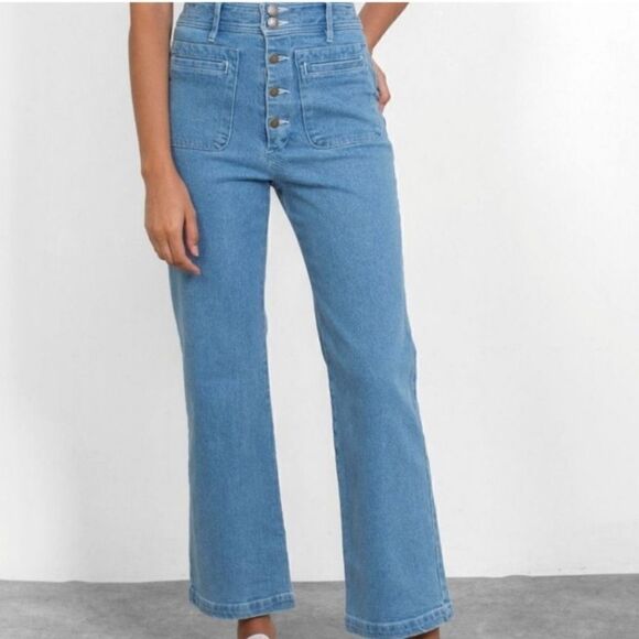 Apiece Apart Denim - VINTAGE Apiece Apart NY Light Denim Y2K Retro high waisted Jeans Size 0